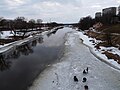 Eisfischen auf der Gauja in Valmiera