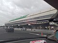 The LRT station building seen from the Jakarta Inner Ring Road