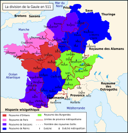 Carte de Gaule de 511.