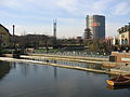 Blick vom CentrO zum Gasometer