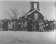 View of the old church building (1701-1944)