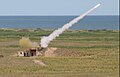 A Mistral missile launch during a French demonstration at Capu Midia