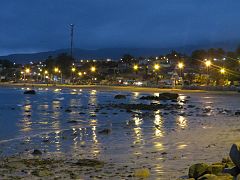 Vista nocturna de Los Vilos.