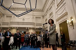 Zaal in gebruik voor de ontvangst van een delegatie