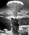 Image 76The mushroom cloud of the atomic bomb dropped on Nagasaki, Japan, on 9 August 1945 rose over 18 kilometres (11 mi) above the bomb's hypocenter. An estimated 39,000 people were killed by the atomic bomb, of whom 23,145–28,113 were Japanese factory workers, 2,000 were Korean slave laborers, and 150 were Japanese combatants. (from Nuclear fission)