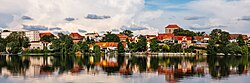 Panoramic view from Straussee lake