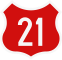 National Road 21 shield}}