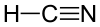 Skeletal formula of hydrogen cyanide with the explicit hydrogen added