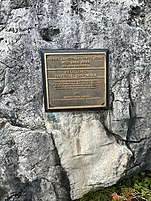 Plaque near the base of the range lights