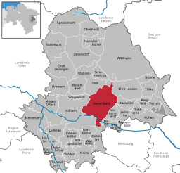 Läget för kommunen Sassenburg i Landkreis Gifhorn