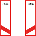 One-striped marker (100m)