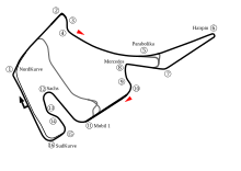 Layout of the Hockenheimring circuit