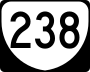 State Route 238 marker