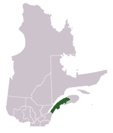 La région du Bas-Saint-Laurent, au Québec.