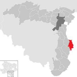 Poloha obce Schwarzenbach v okrese Viedenské Nové Mesto (klikacia mapa)