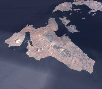 NASA-Satellitenaufnahme von Kefalonia