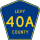 County Road 40A marker