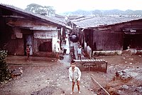 Jongen in een achterbuurt van Mumbai, 1979