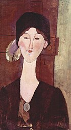 Portretul lui Beatrice Hastings pe fundalul ușilor de Amedeo Modigliani, 1915