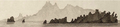 North view of Tangra Mountains depicting (left to right) Great Needle Peak, Levski Peak, Lyaskovets Peak, Mount Friesland, St. Boris Peak and Simeon Peak, with Desolation Island in the foreground; fragment of an illustration to George Powell's 1822 chart of the South Shetland Islands