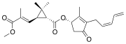 Estructura molecular de la piretrina II