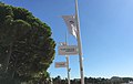 Sign to Zamenhof public beach in Cannes, France