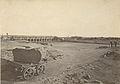 The Agra canal (c. 1873), a year away from completion. The canal was closed to navigation in 1904 in order to increase irrigation and aid in famine-prevention.