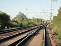 Rheintalbahn Richtung Heidelberg, Einfädelung von der Schnellfahrstrecke