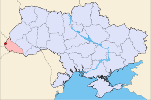 Location of Uzhhorod