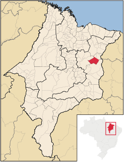 Localização de Aldeias Altas no Maranhão