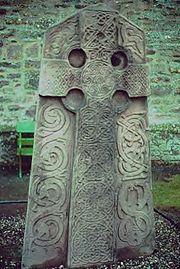 Piatra Kirkyard, din Aberlemo (Scoția), circa 800