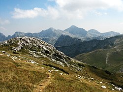 Pohoří Bioč při pohledu ze severu