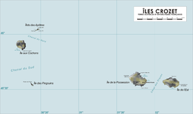Carte de l'archipel Crozet.