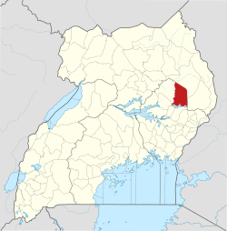 District location in Uganda