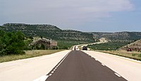 Autoroute 10 près d'Ozana au Texas.