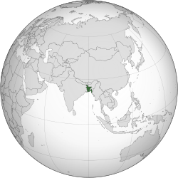 Location of Bangladesh