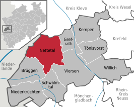 Kaart van Nettetal