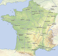 Carte des voies romaines sur le territoire actuel de la France, nommé Gaule, sous l'Empire Romain.