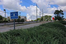 Welcome sign, Bridgeton, July 2016