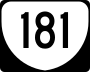 State Route 181 marker