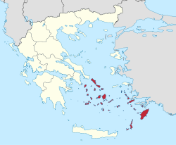 Location of South Aegean