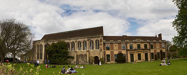 The south side of the palace, with the medieval great hall on the left