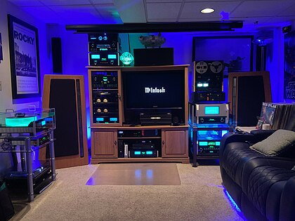 Custom McIntosh system with iconic blue meters