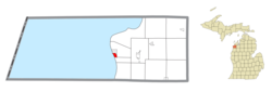 Location within Benzie County