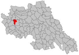 Location in Iași County