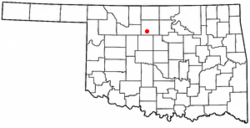 Location of Waukomis, Oklahoma