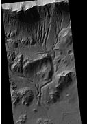 Gullies, as seen by HiRISE under HiWish program.