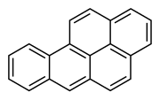 Structuurformule van benzo(a)pyreen