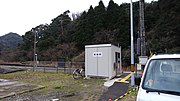 居組駅 仮駅舎（2019年3月）