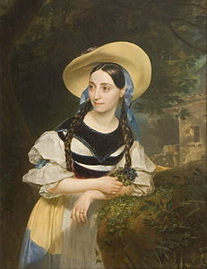 Ritratto della cantante Fanny Tacchinardi Persiani (1834)